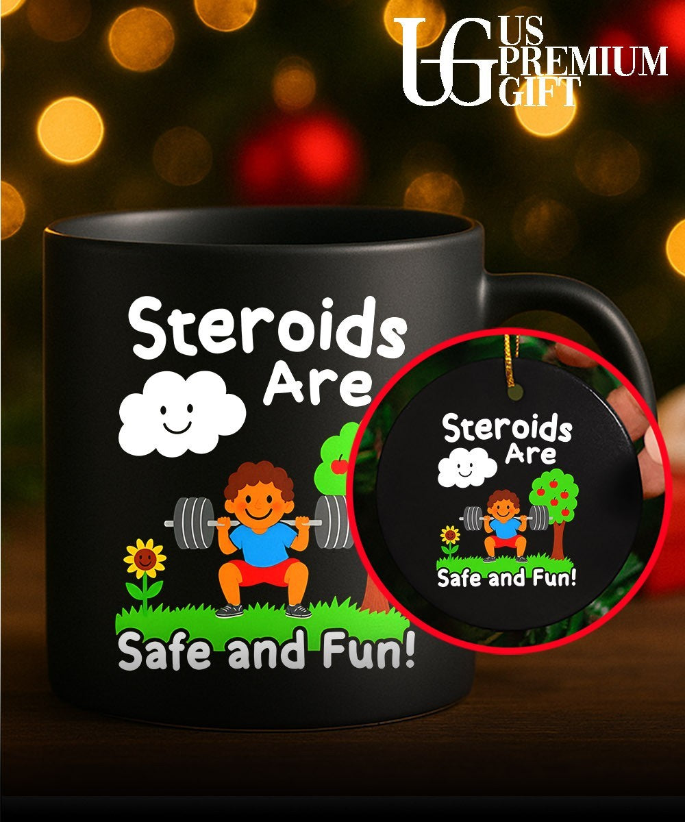 Workout apparel boy lifting weights steroids are safe and fun shirt