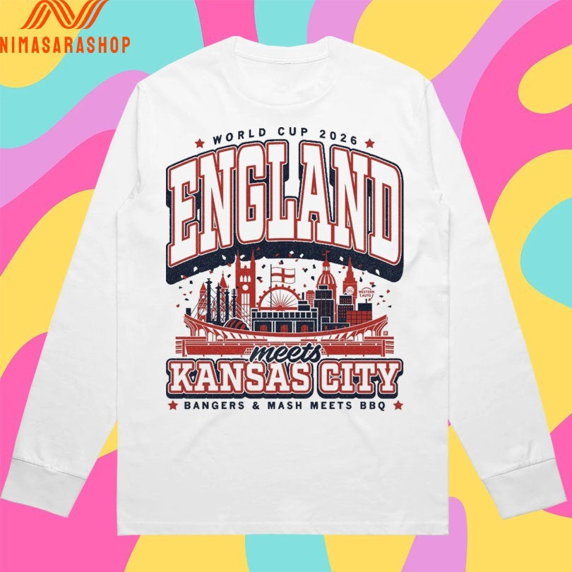 World Cup 2026 England Meets Kansas City Bangers And Mash Meets BBQ Shirts