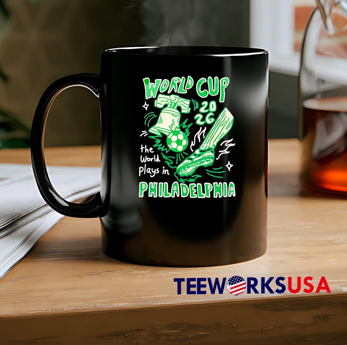 World Cup 2026 Philadelphia Liberty Bell Soccer Cleat Playing Tee Shirt