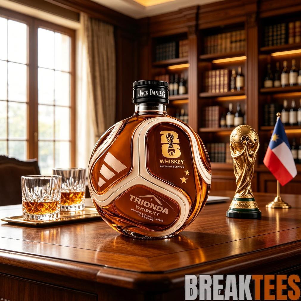 World Cup 2026 Trionda Ball Design Whiskey Bottle