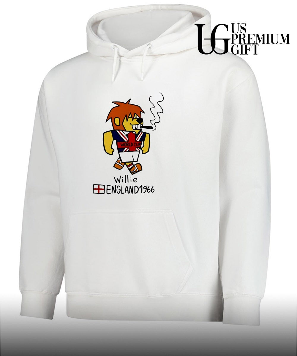 World Cup Willie England 1966 mascot cartoon smoking Cigar Soccer Tournament shirt