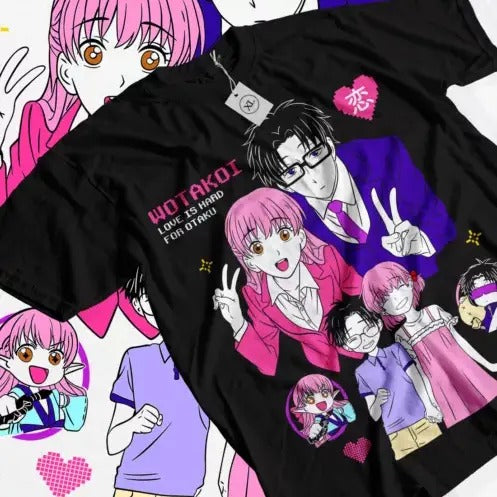 Wotakoi T-shirt Love is Hard for Otaku Anime Girl Kawaii Shirt All Size Hoodie, Sweatshirt | UrbanDripWear.com