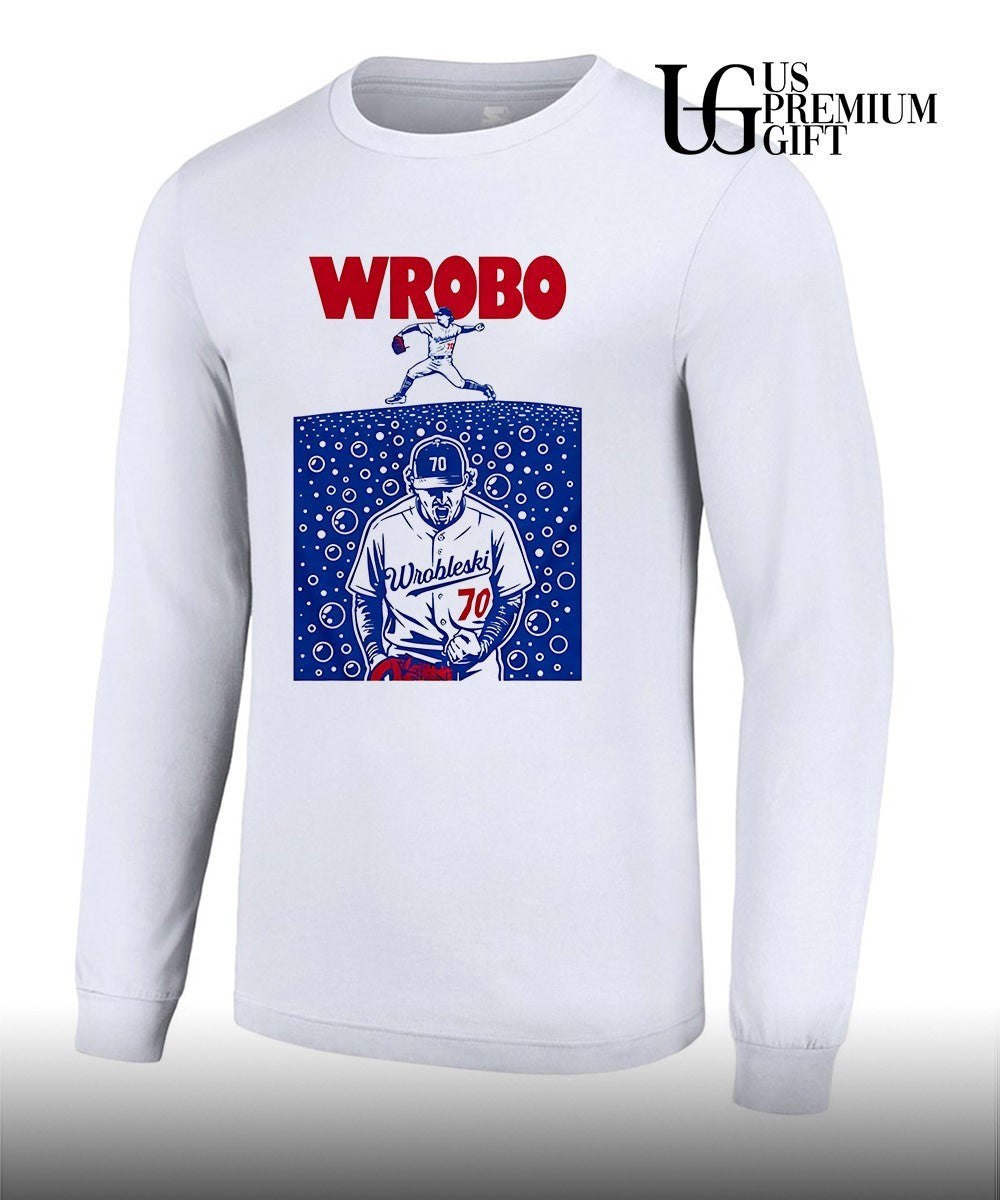 Wrobo Shark Justin Wrobleski Los Angeles Dodgers baseball shirt