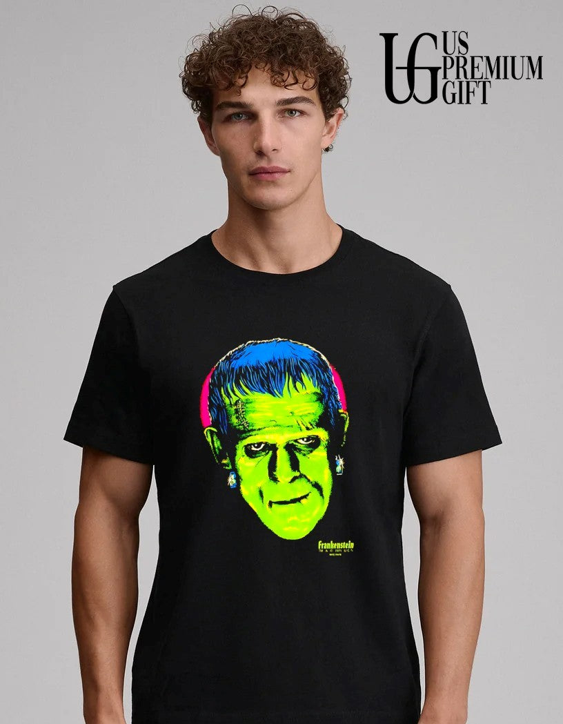 Travis Barker wearing Frankenstein shirt