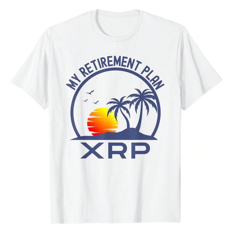 XRP Crypto Merchandise My Retirement Plan T-Shirt, 220g Pure Cotton, Casual Crew Neck, Perfect For Everyday Wear, Casual...