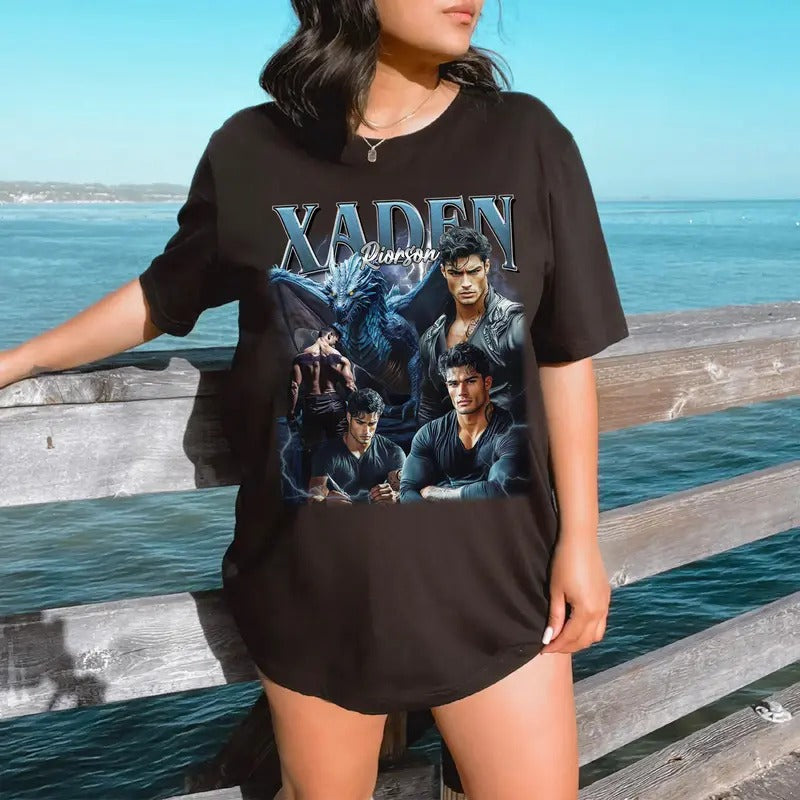 Xaden Riorson Limited Vintage T-Shirt, Dragon Rider, Book Merch, Fourth Wing, ONYX Storm, Fourth Wing Lover, Gift For...