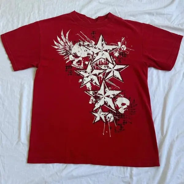 Y2K Aesthetic Red Goth E-girl Gothic 90s, Unisex T-Shirt, Tapout Style Mma Elite, Gift For Men Women  Top Womenswear...