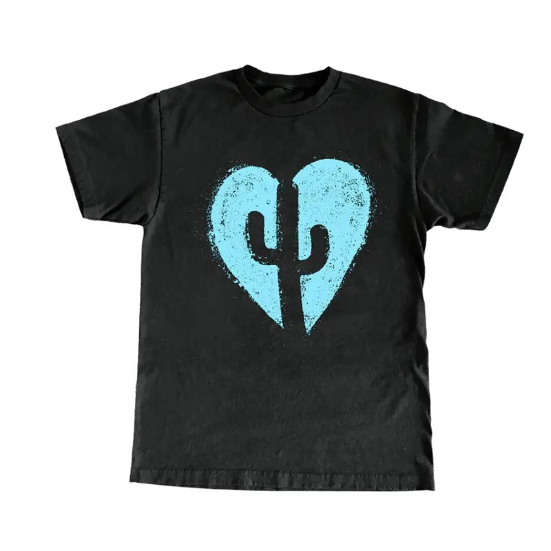 Y2k Heart Black T-Shirt- y2k tshirt-Unisex T Shirt - graphic tee Menswear Top Tshirt Hoodie, Sweatshirt | UrbanDripWear.com