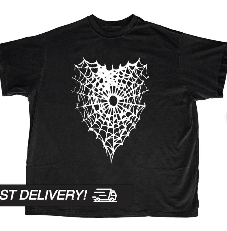 Y2k Shirt Spider Web, Harajuku Goth Punk T-Shirt,Alternative Clothing, Y2k Graphic Shirt, Grunge Alt T-Shirts Menswear...