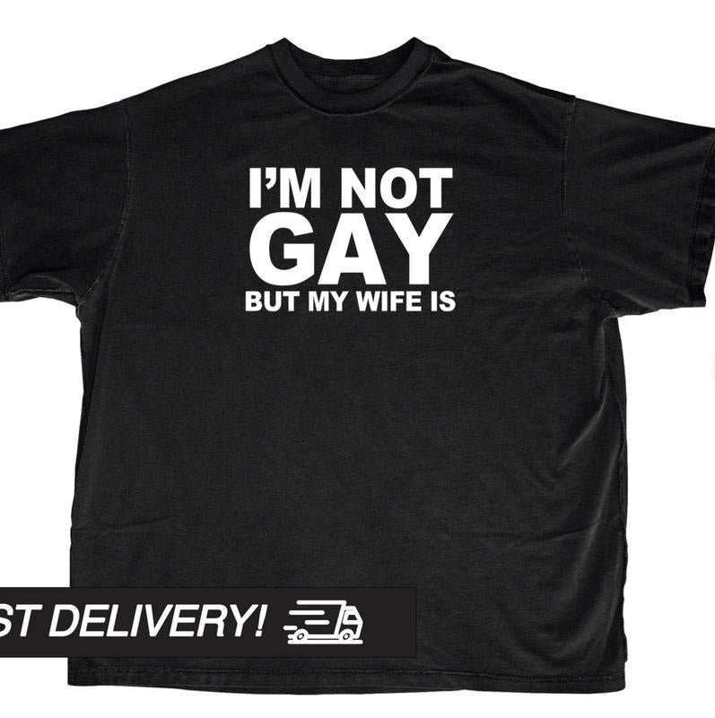 Y2k Shirt, Im not gay but my wife is shirt, y2k clothing, Goth Punk T-Shirt, Streetwear T-Shirt, Alternative Clothing...