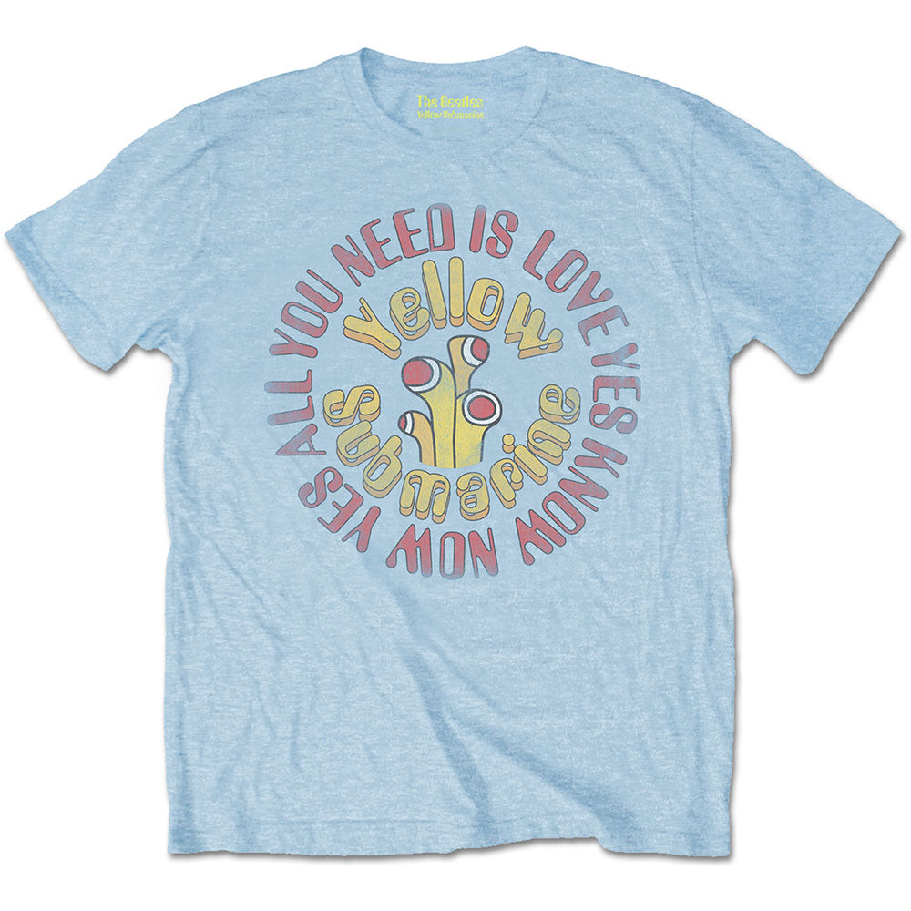 THE BEATLES Attractive T-Shirt, Yellow Submarine Aynil Circle Vintage