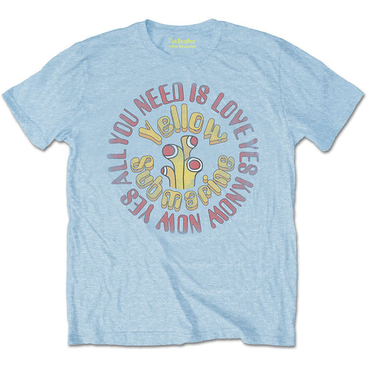 THE BEATLES Attractive T-Shirt, Yellow Submarine Aynil Circle Vintage