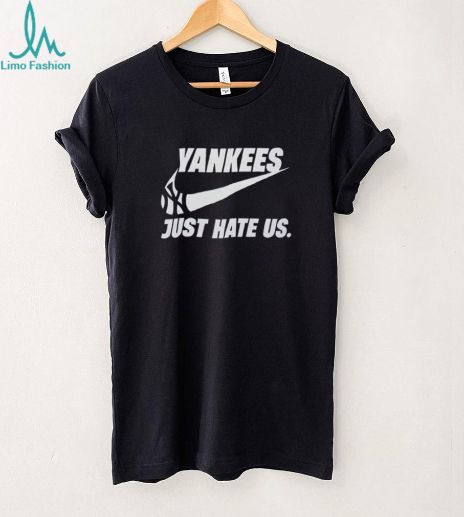 Yankees Just Hate Us Basketball Swoosh Parody T Shirt