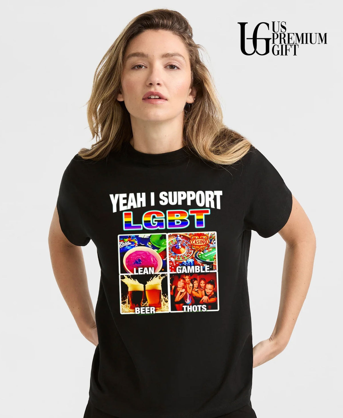 Yeah I Support LGBT Lean Gamble Beer Thots shirt