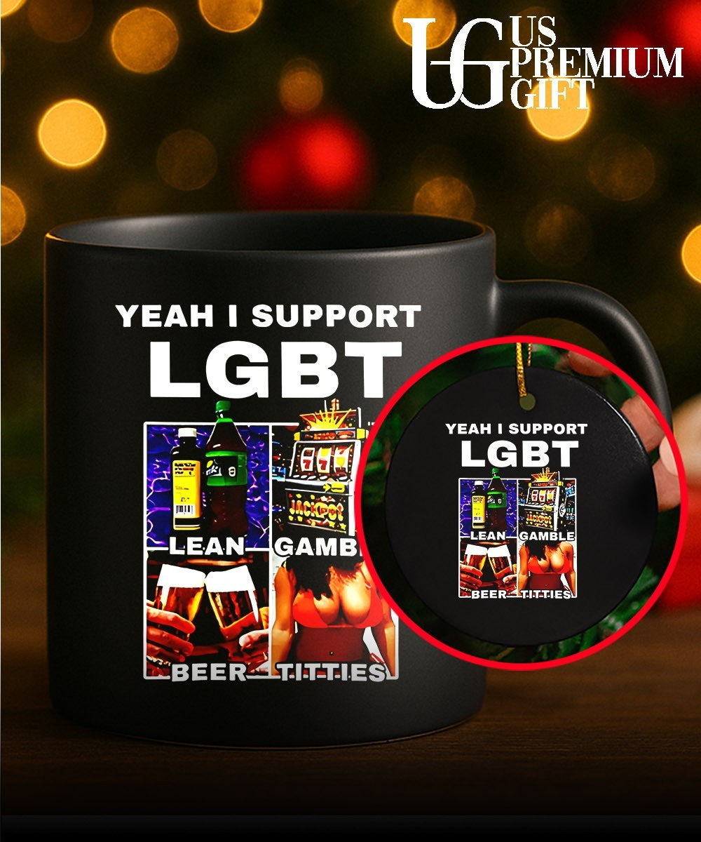 Yeah I Support LGBT Lean Gamble Beer Titties graphic shirt