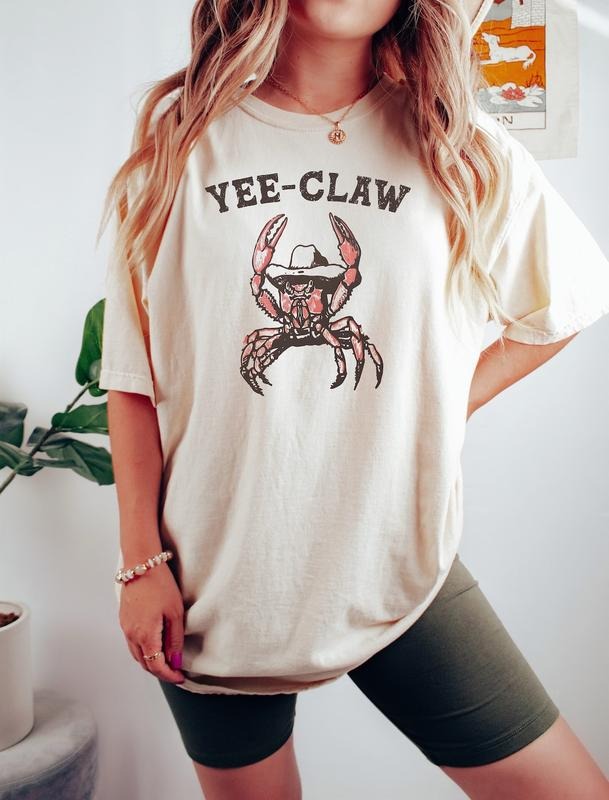 Yee Claw Yee Haw Crab Shirt, Cowboy Crab Meme Shirt, Sarcastic T Shirt, Funny Unisex Shirt Hoodie, Sweatshirt