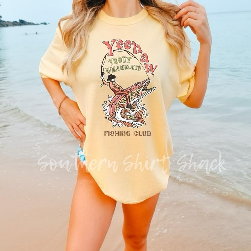 Yeehaw Trout T shirt  | Banana comfort colors T shirt top Hoodie, Sweatshirt | UrbanDripWear.com