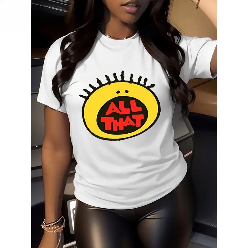 Yellow Cartoon Letters 100% Cotton Short-Sleeved T-Shirt Hoodie, Sweatshirt | UrbanDripWear.com