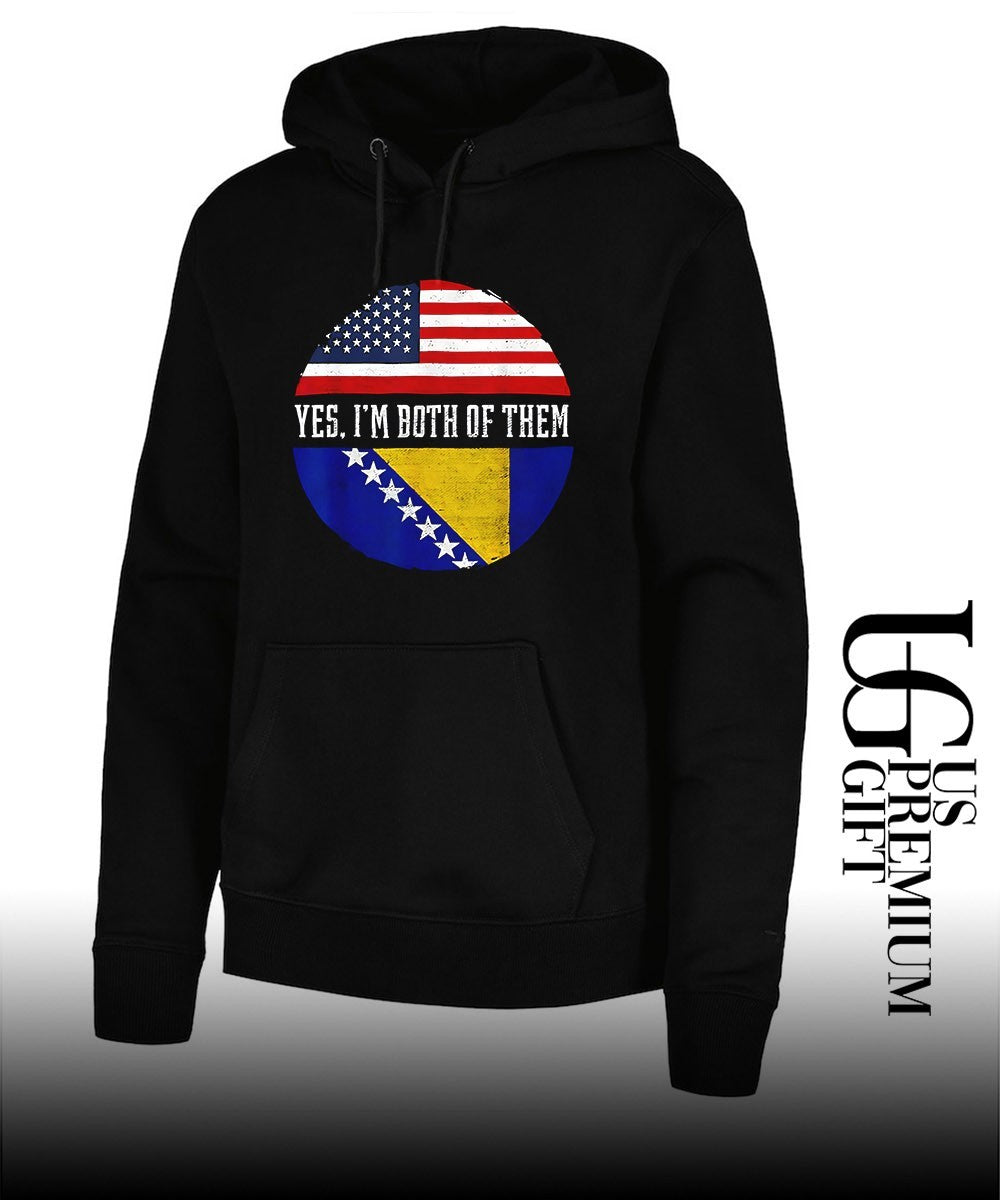 Yes I’m Both of Them United States and Bosnia-Herzegovina flag shirt