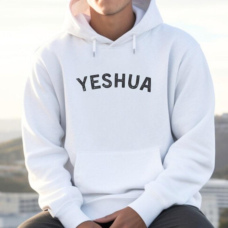 Yeshua Hoodie for Men Faith Based Hoodie Christian Merch for Men Spiritual Hoodie Christian Hoodie Gift Christian...