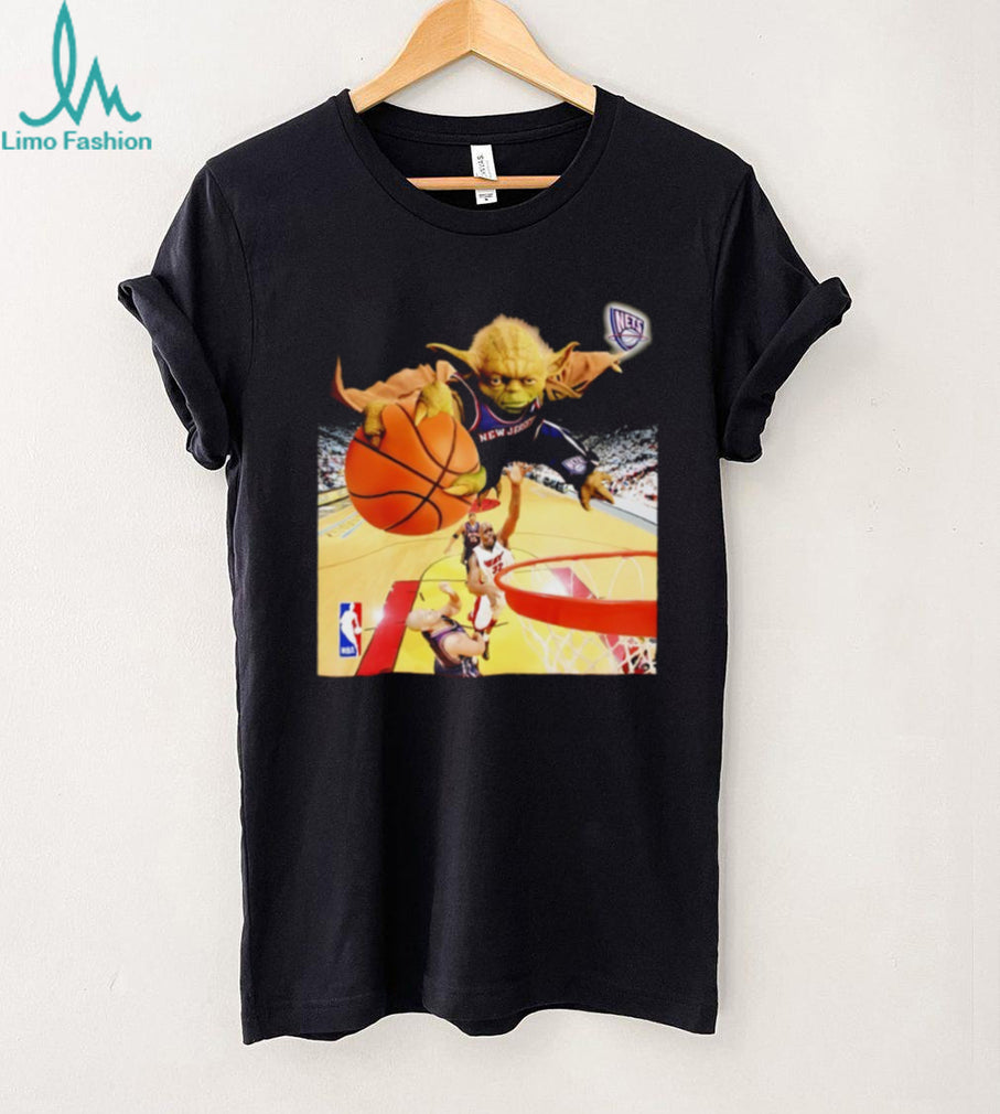 Yoda Dunking Basketball New Jersey Nets NBA Mashup T Shirt