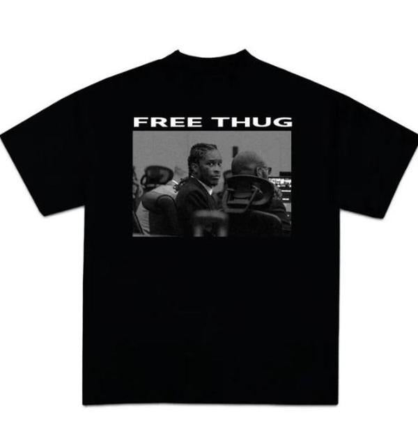 You.ng Thugg Free Thugg Shirt Y2K Tee Shirt - Classic Cut Cotton Shirt - Fabric Hoodie, Sweatshirt | UrbanDripWear.com