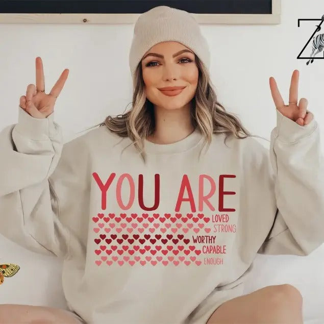 You Are Sweatshirt Women, Christian Quotes Sweatshirt and Hoodie, T-Shirt | UrbanDripWear.com