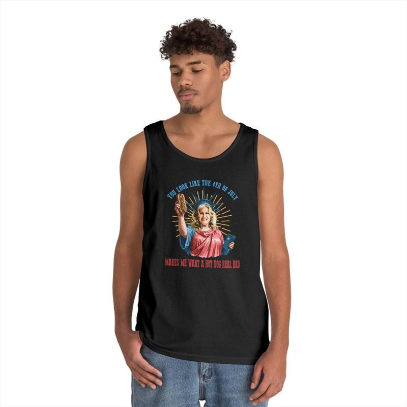 You Look Like The 4th Of July Makes Me Want A Hot Dog Real Bad  Tanktop, Funny 4th Of July Gift Shirt Tanktop Hoodie,...