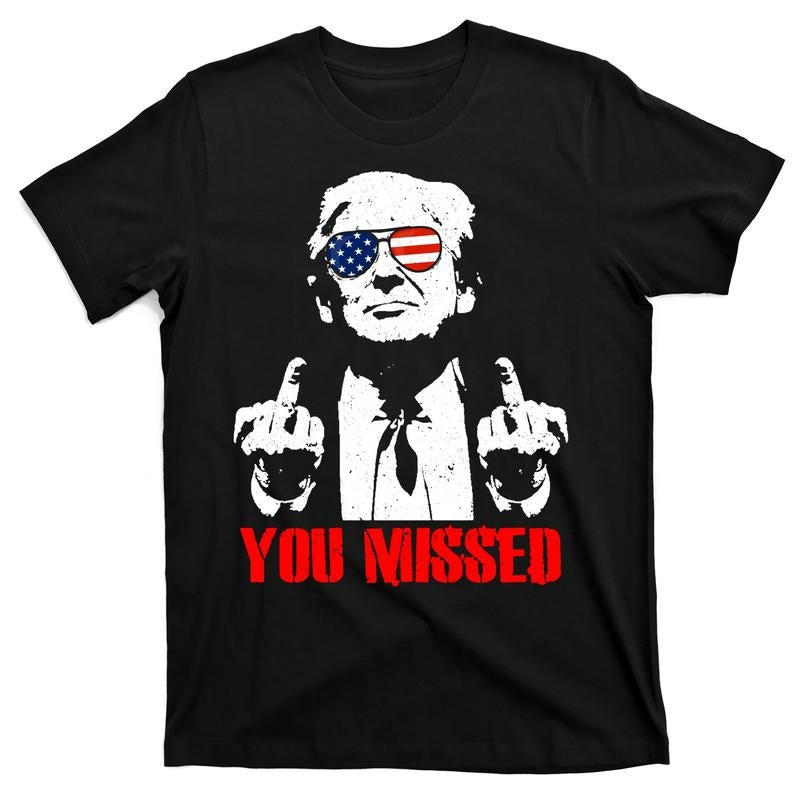 You Missed Middle Finger Trump 2024 Take America Back Pennsylvania Rally T-Shirt Hoodie, Sweatshirt | UrbanDripWear.com