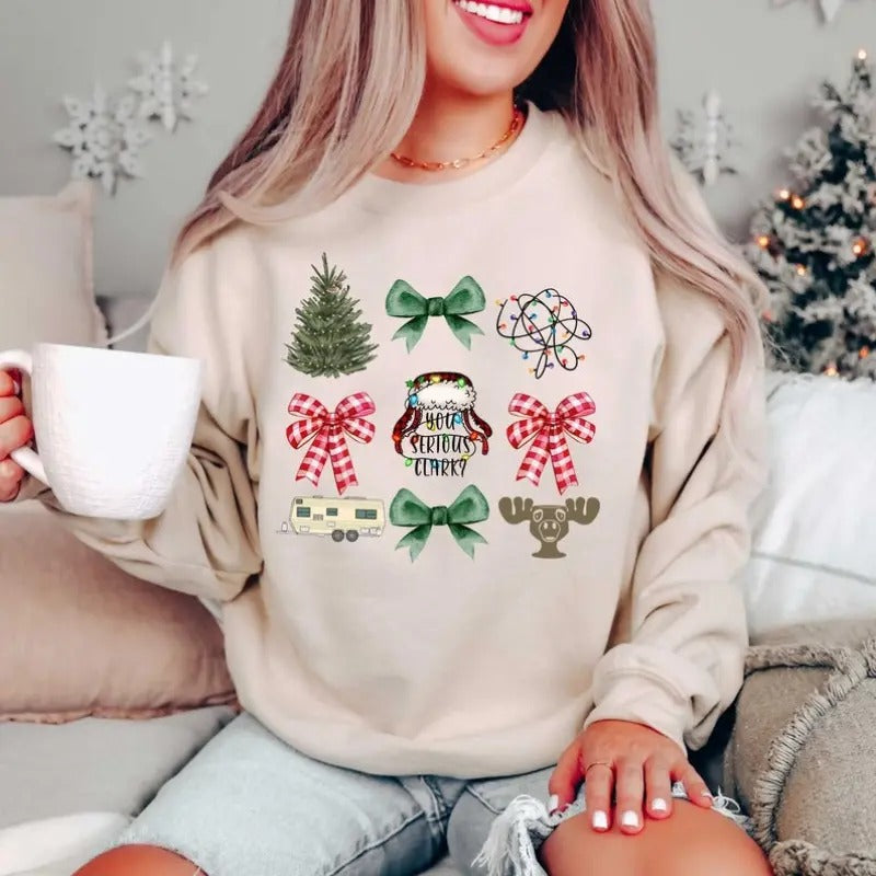 You Serious Clark Sweatshirt, Funny Holiday Pullover, Christmas Vacation Shirt, Griswold Christmas Sweatshirt, Christmas...