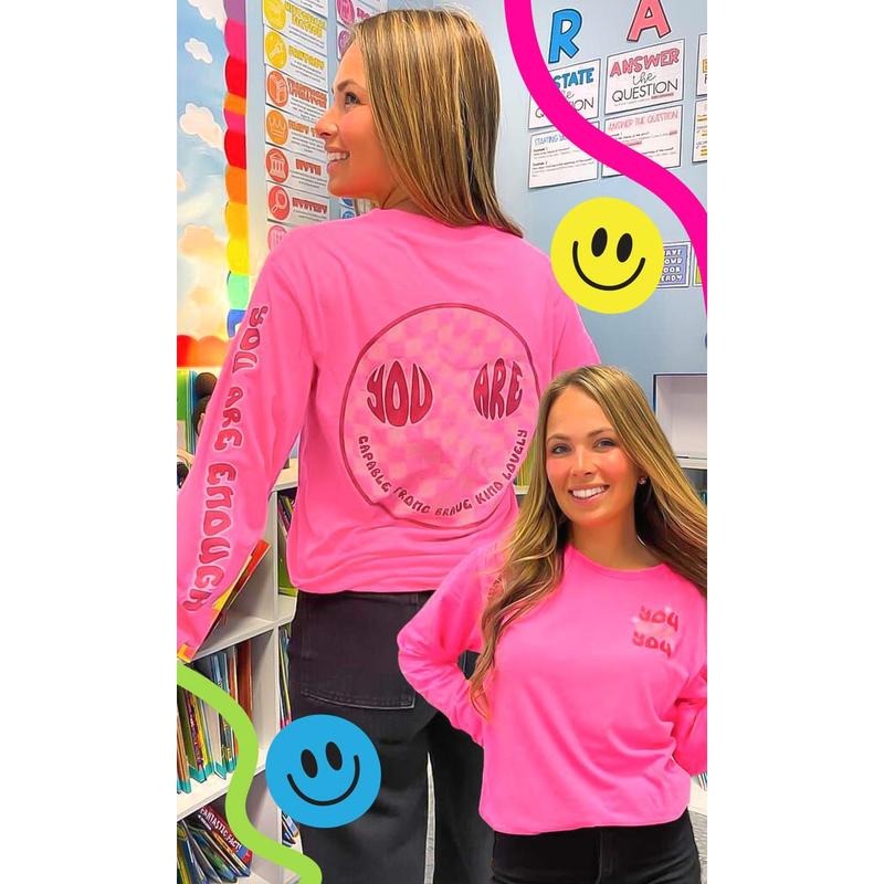 You are You Graphic Long Sleeve Shirt Hoodie, Sweatshirt | UrbanDripWear.com