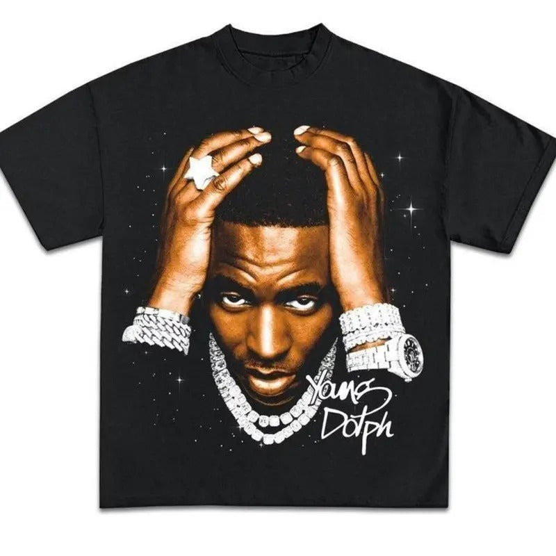 Young Dolph 90s Rapper Shirt, Streetwear Gifts Shirt Hoodie, Sweatshirt | UrbanDripWear.com