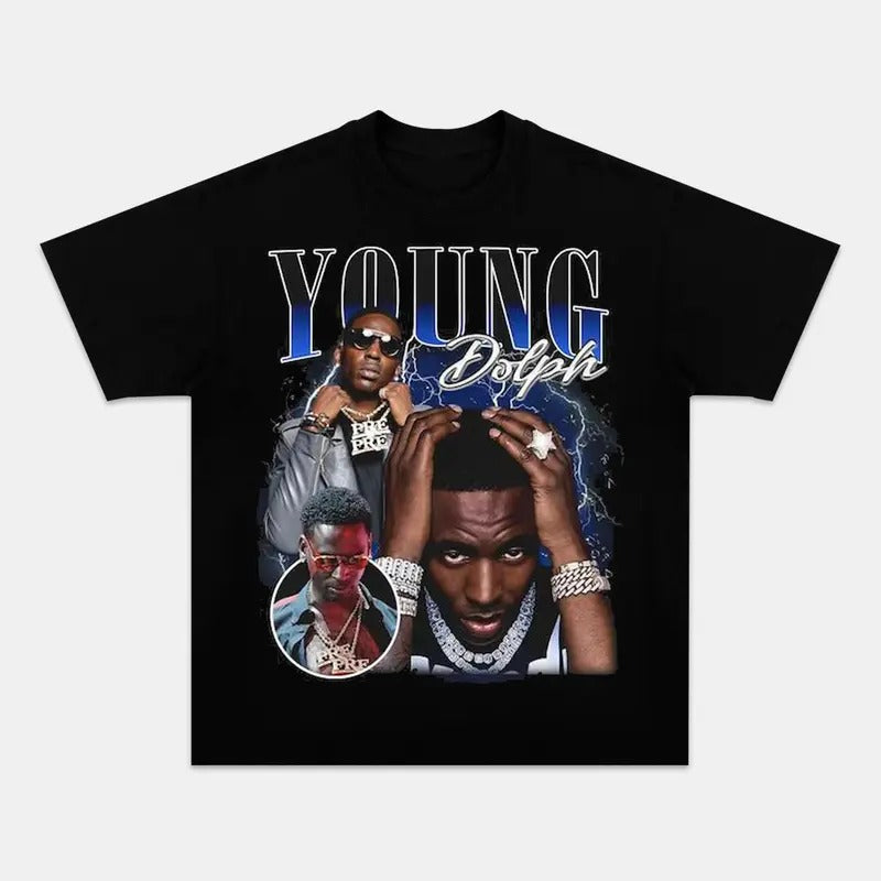 Young Dolph Tee Shirt Hip Hop Rap Black Crew T-Shirt Hoodie, Sweatshirt | UrbanDripWear.com