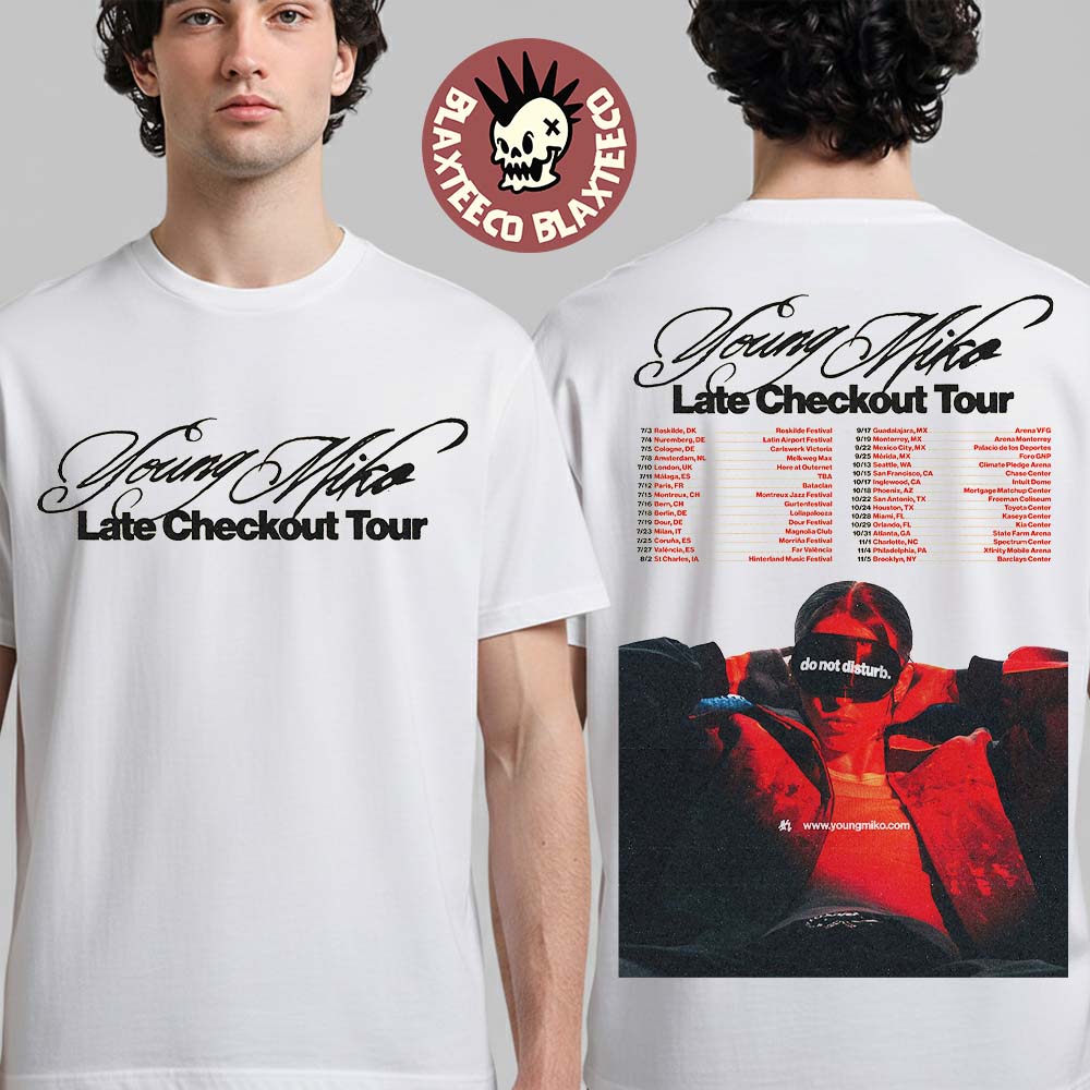 Young Miko Late Checkout Tour 2026 North America Schedule Dates Two Sided T-Shirt