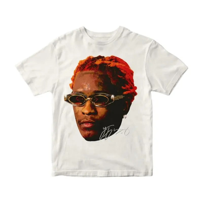 Young Thug Face Shirt ORANGE - Thugger Inspired Graphic Tee Hoodie, Sweatshirt | UrbanDripWear.com