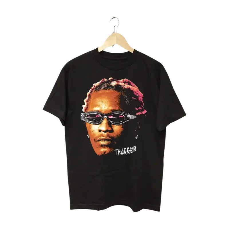 Young Thug Shirt Thugger World Tour 2017 Rapper Rap Black Tee Vtg Men'S T-Shirt Hoodie, Sweatshirt | UrbanDripWear.com
