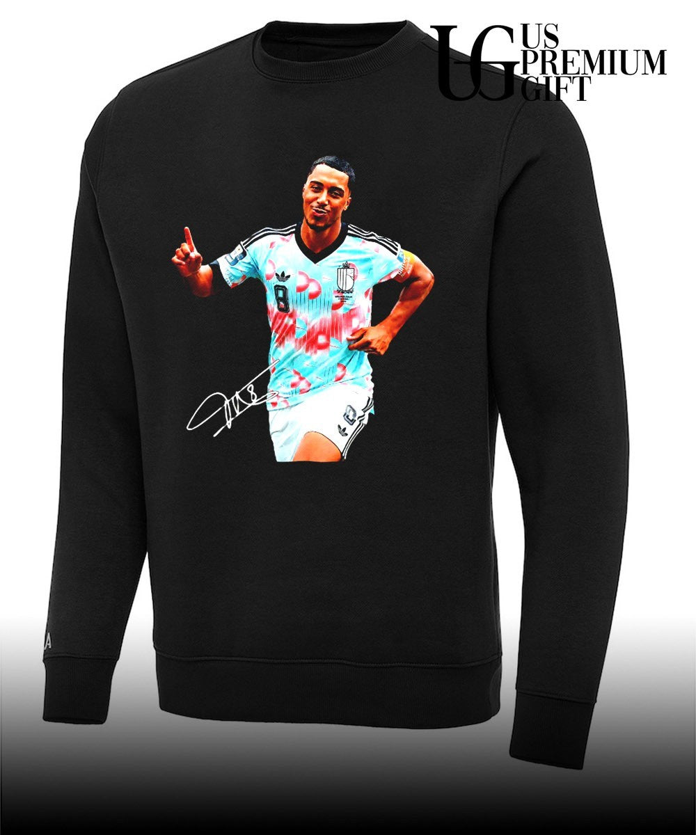 Youri Tielemans Belgium national football running signature shirt