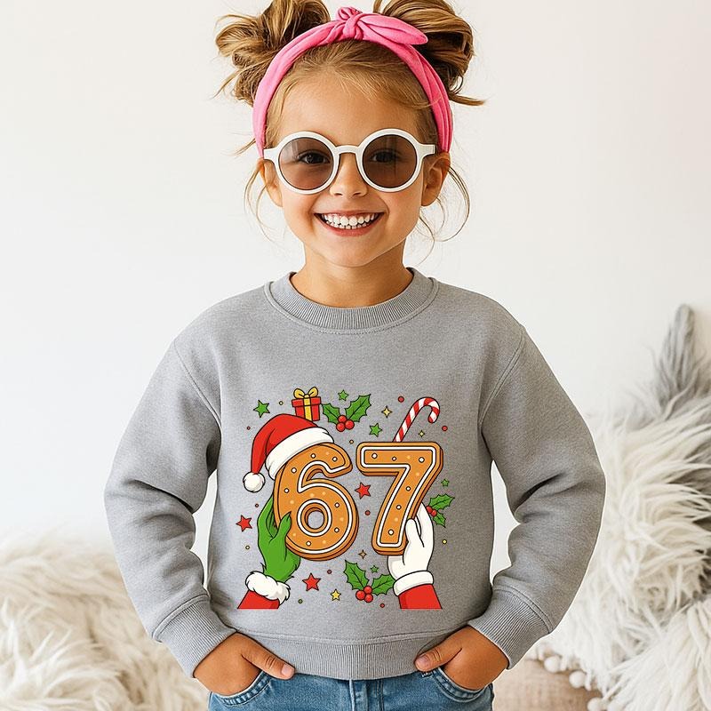 [ Youth] Christmas 67 Shirt, Six Seven X-mas Shirt, Santa 6 7 Sweatshirt, Trending Graphic Shirts, Christmas Gift style...