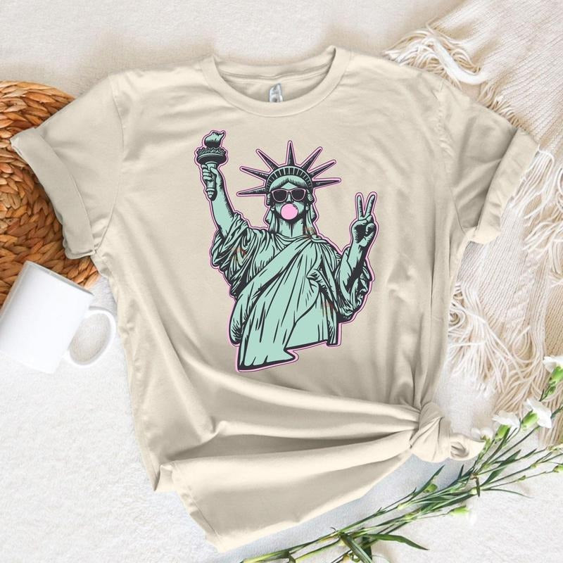 Youth And Adult 4th of July Statue of Liberty T-shirt, USA Tee, America 4th July Graphic Tee, popular 4th  of july,...