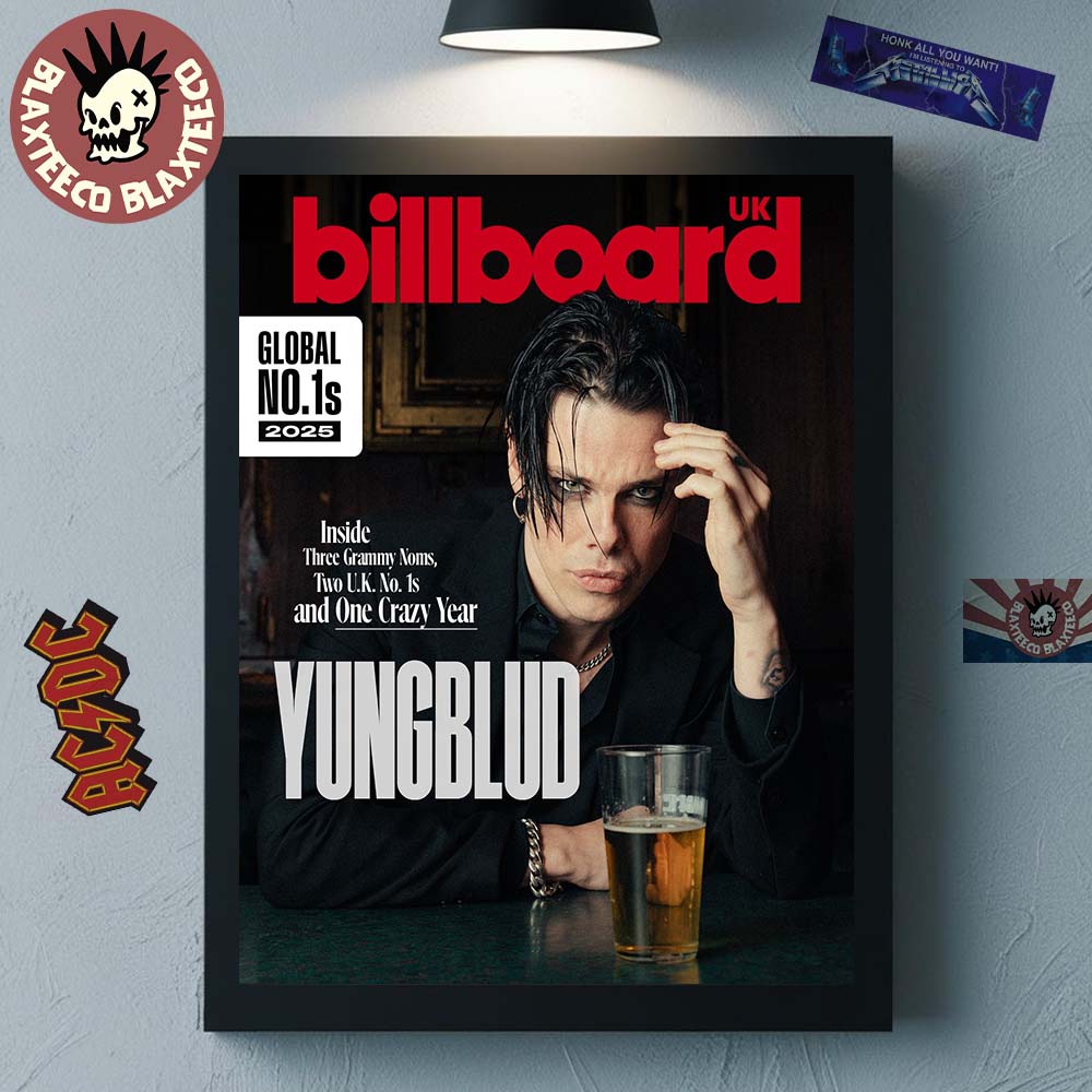 Yungblud On The Cover Of Billboard UK Global No 1s 2025 Inside Three Grammy Noms Home Decor Poster Canvas