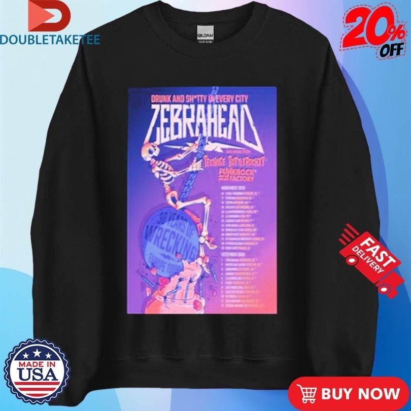 Zebrahead November & December Tour 2026 Dates Shirts