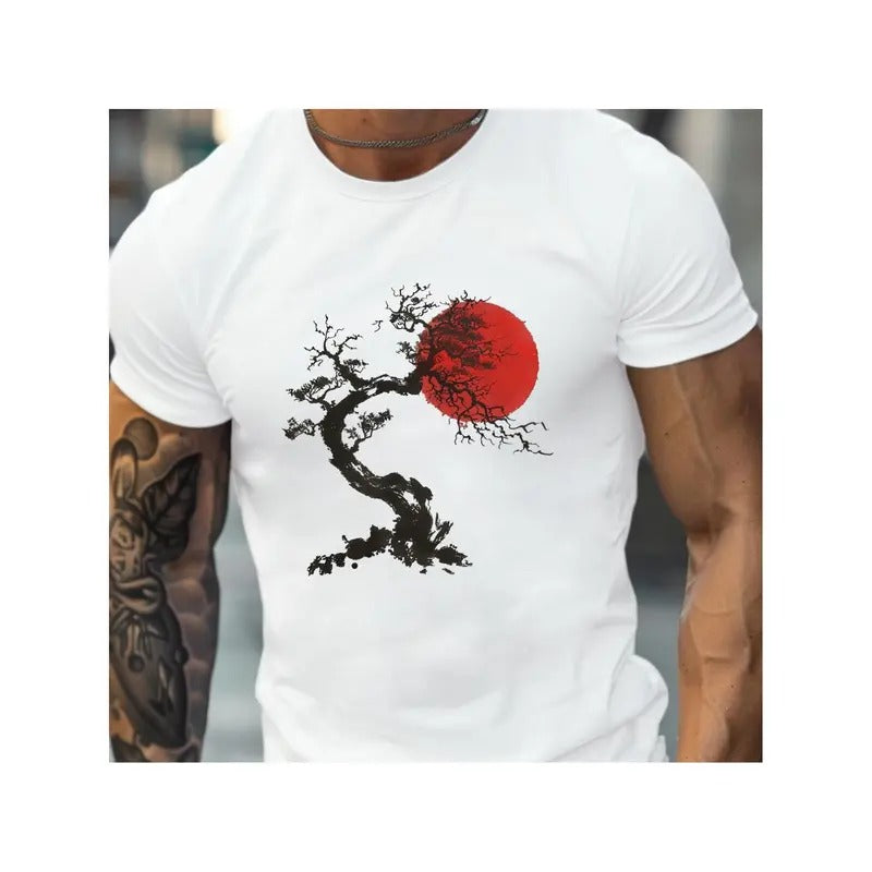 Zen inspired tree design cotton men's T-shirt comfort fit Made in USA Hoodie, Sweatshirt | UrbanDripWear.com