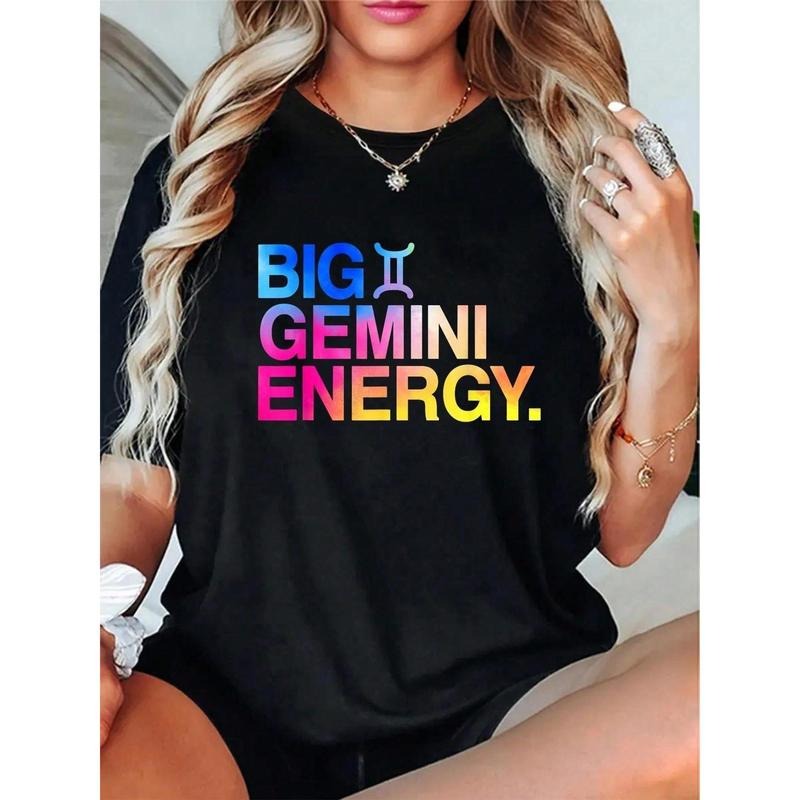 Zodiac Sign T-Shirt Vibrant Astrology Birthday Tee, Casual Round Neck Short Sleeve, 100%, Machine Washable Hoodie, Sweatshirt