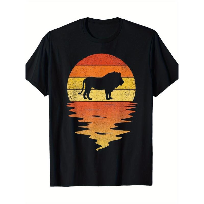 Zookeeper Lion T-shirt Vintage Sunset 70's Vintage Lion T-shirt -100% cotton Made in USA Hoodie, Sweatshirt