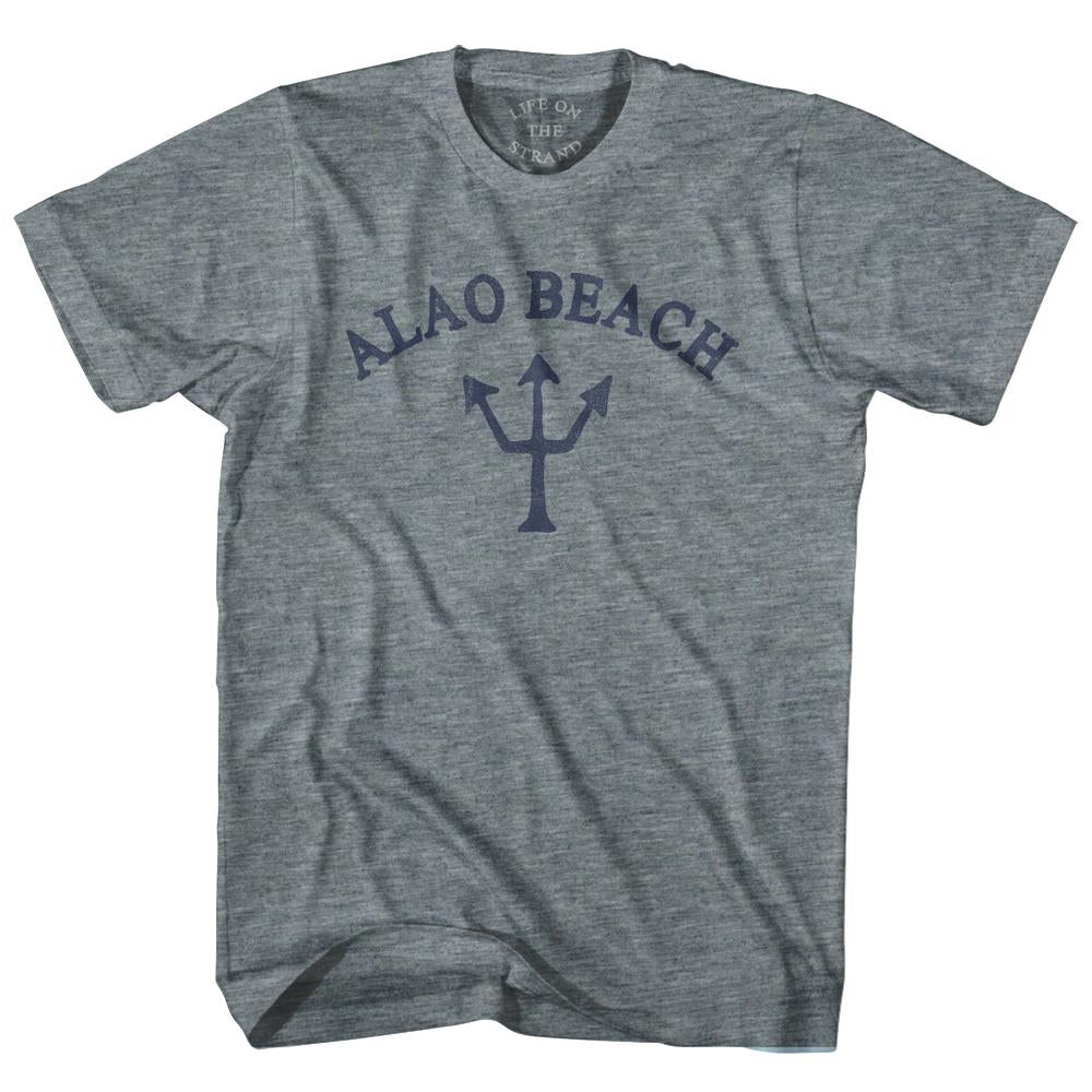 American Samoa Alao Beach Trident Adult Tri-Blend T-Shirt Style003