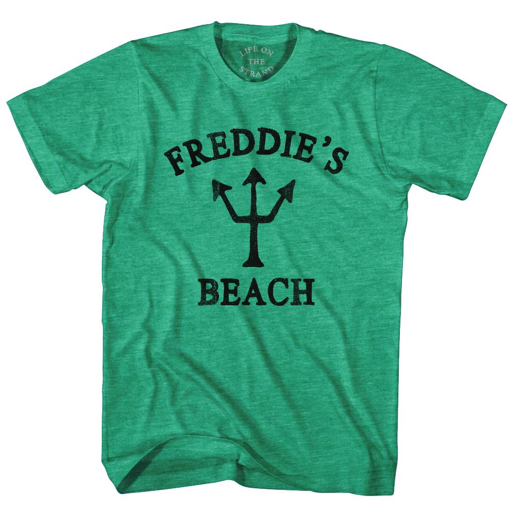 American Samoa Freddie'S Beach Trident Adult Tri-Blend T-Shirt Style001
