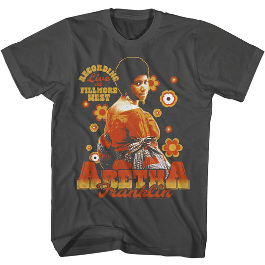 Aretha Franklin - Aretha Retro Flowers Boyfriend Tee