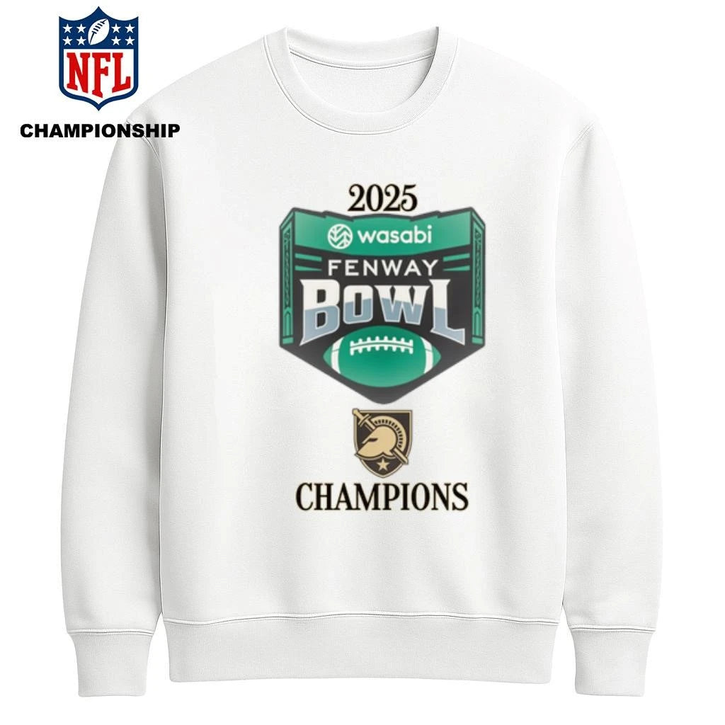 Army Black Knights 2025 Wasabi Fenway Bowl Champions Logo Shirt