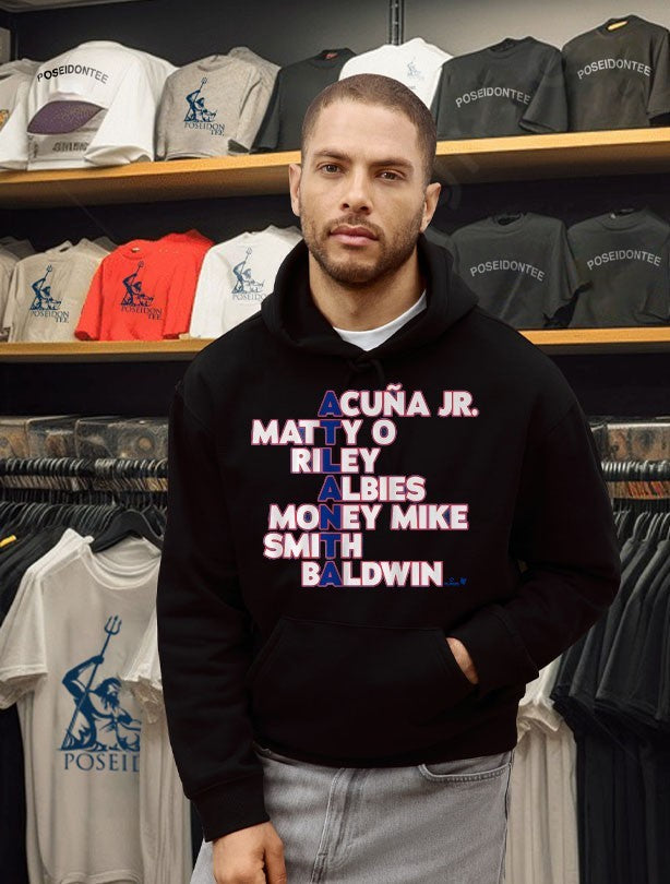 Atlanta Names 2026 Acuña Jr. Matty O Riley Albies Money Mike Smith Baldwin T-shirt