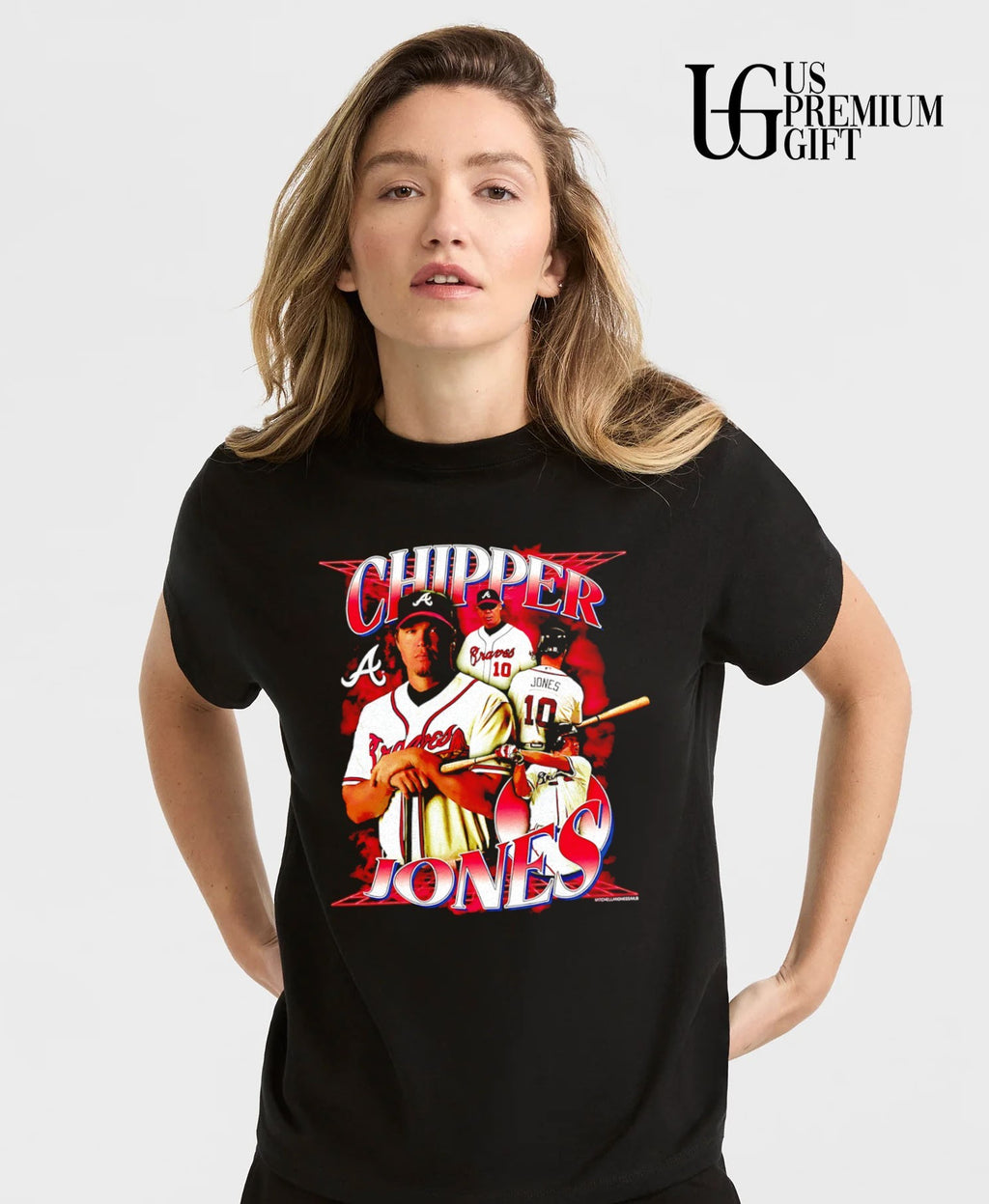 Chipper Jones Atlanta Braves baseball vintage T-shirt